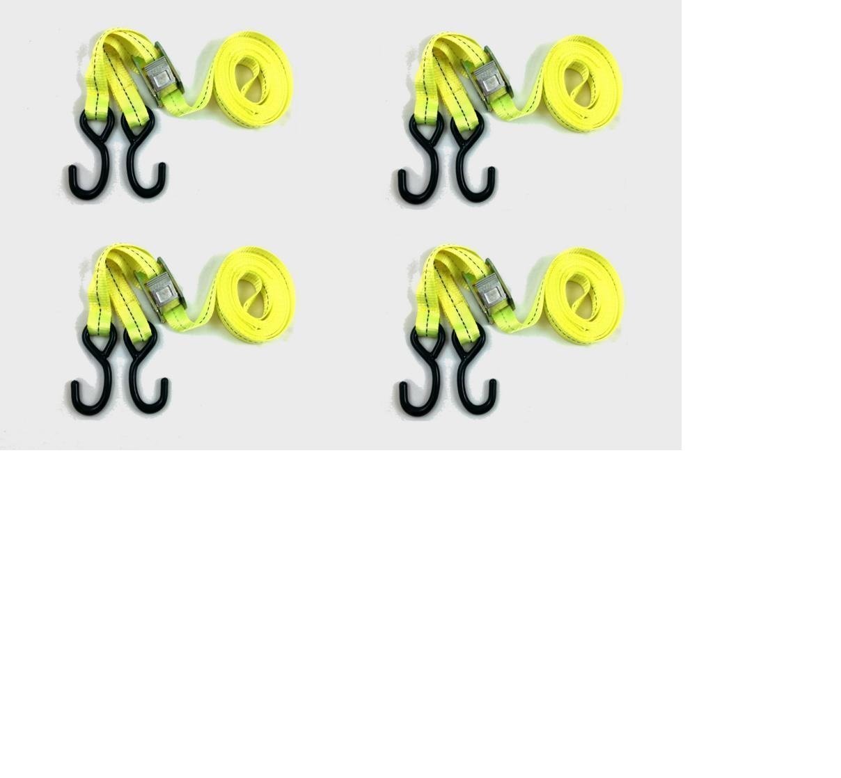 4 Cinghie A Cricchetto, 5 M X 25 Mm, 800 Kg Di Ancoraggio Per Furgoni - Foto 3