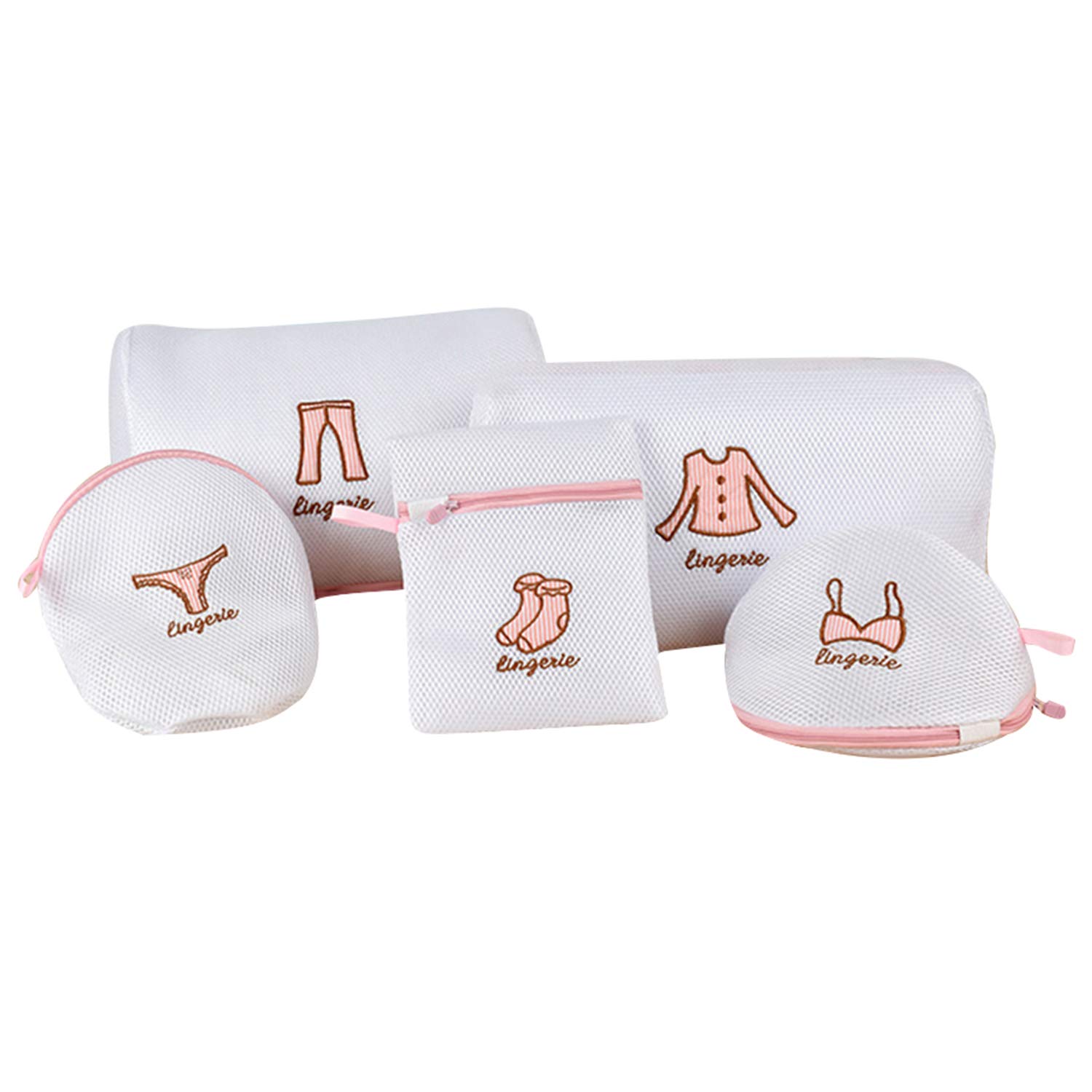 Haven Zippered Mesh Laundry Washing Bag, White - Reusable Protective Net Wash Bag for Delicates, Lingerie, Hosiery & Baby Clothes