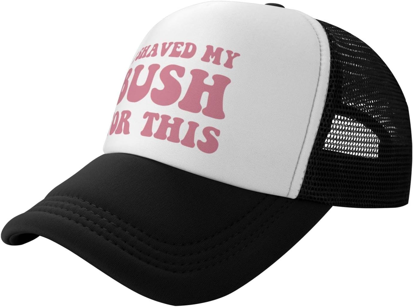 I Shaved My Bush for This Trucker Hats for Women Pink Men Funny Slogan Pink Hats for Men - Image 2