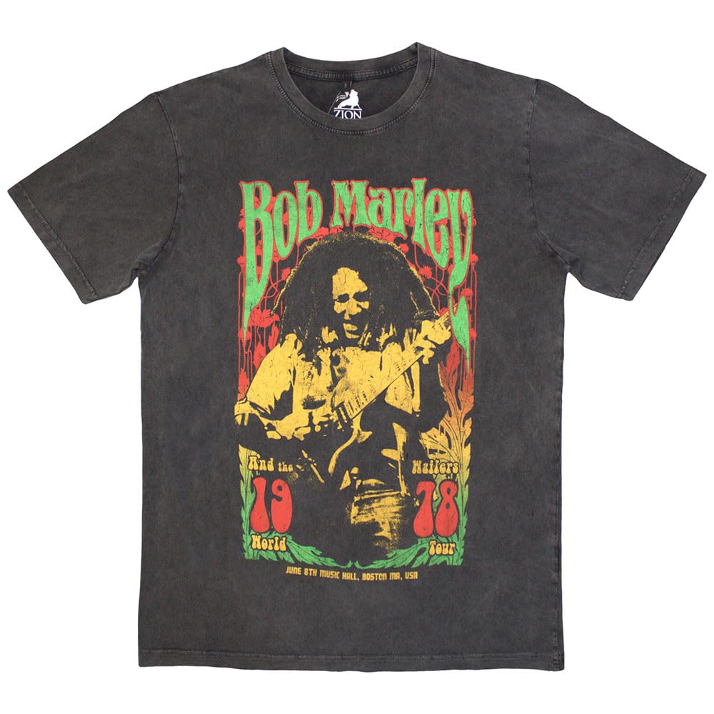 Bob Marley 1978 Limited Edition 999 Only Premium Wash T Shirt XXL Charcoal