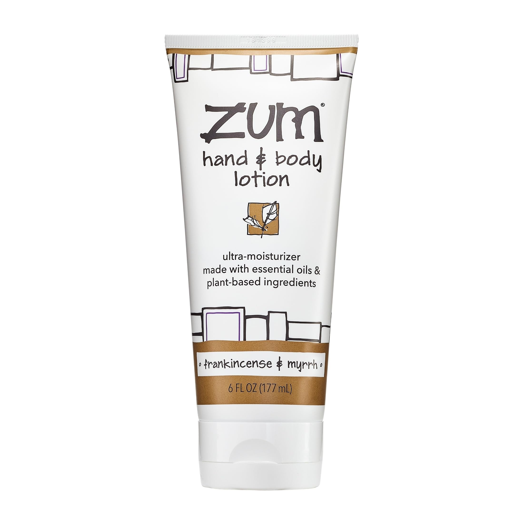 Zum Indigo Wild Hand & Body Lotion - Natural Hand Lotion for Dry Hands - Body Lotion for Women & Men - Body Moisturizers Include Shea Butter, Jojoba Oil & More - Frankincense & Myrrh Scent - 6 fl oz