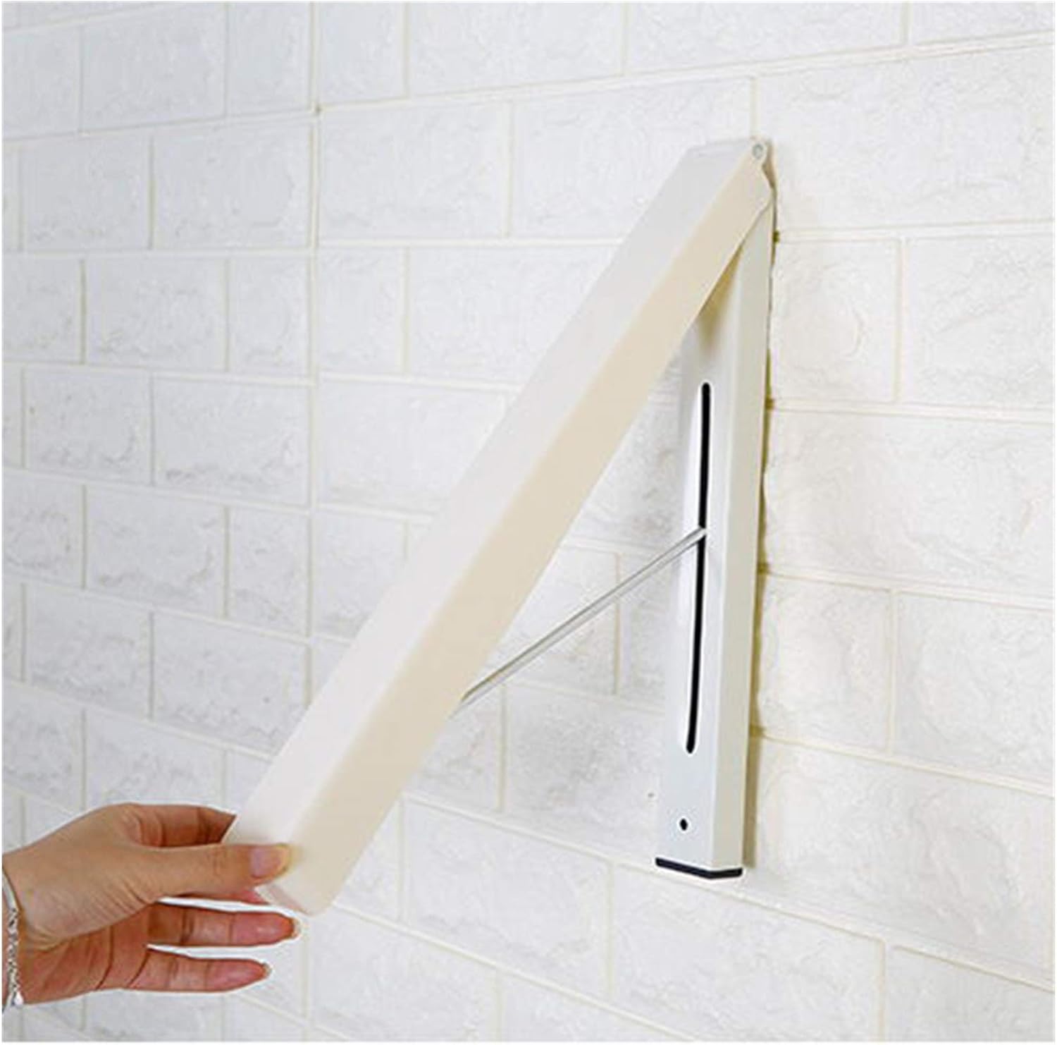 Towel Holder Wall Mounted Clothes Airer Washing Line Coat Shirt Dryer Folding/Pull Out Wall Hanger Space Saving Clothes Cupboard Storage Or,Clothes Airer Needed,
