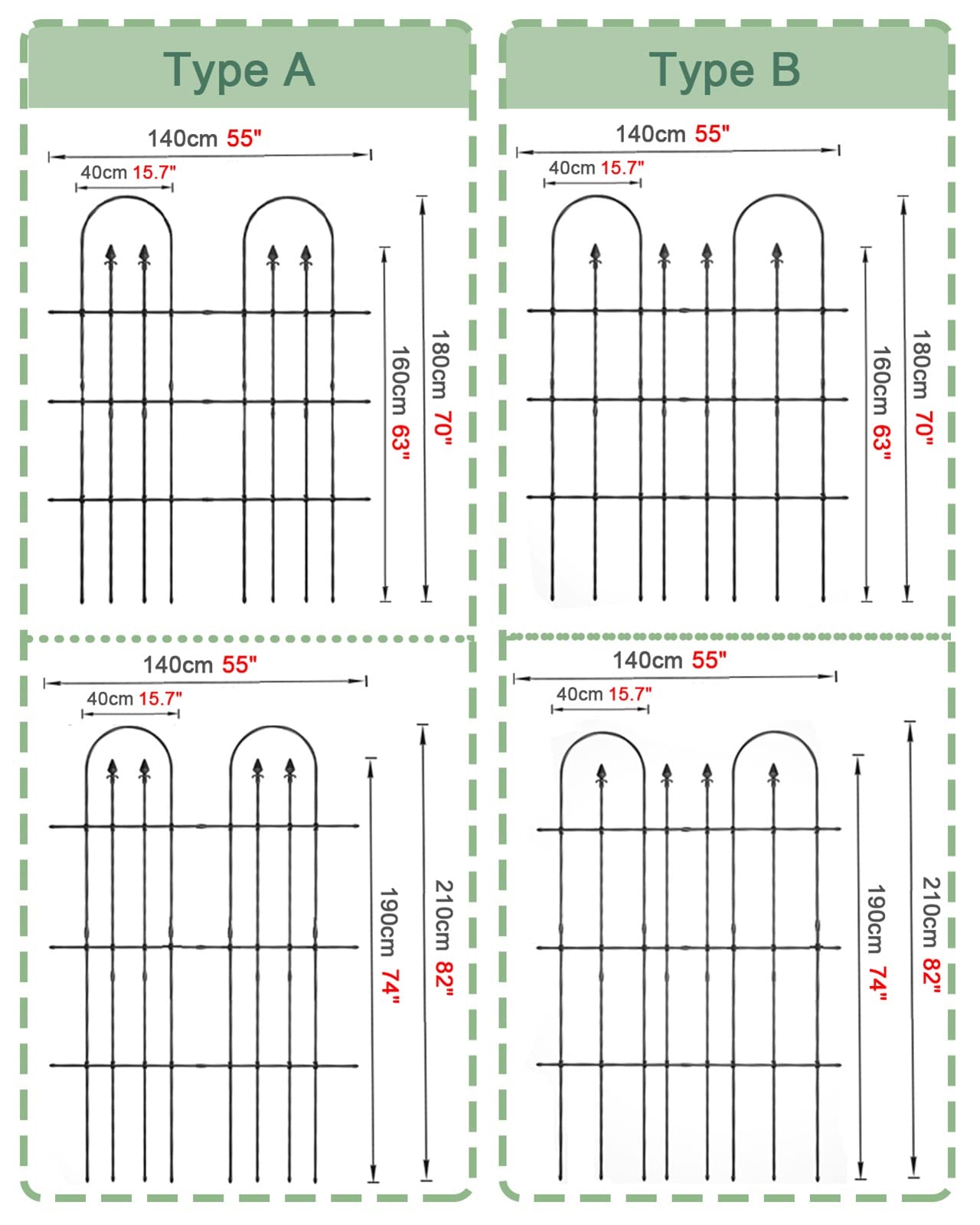 Traliccio da giardino in metallo per piante rampicanti staccabile, pannello di supporto per piante per rose, verdure e fiori cortile nero 208,3 cm di altezza robusto ed elegante