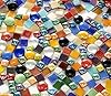 Lanyani 2.2 Pound Great Value Pack Glass Mosaic Tiles Bulk for DIY Crafts, Various Bright Solid Color Mosaic Pieces Tiles Supplies for DIY Crafting Iridescent Mosaic Glass Pieces #3