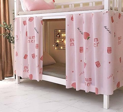 Vista 17 de ITODA Cortinas de cama con parte inferior de litera para dormitorio, a prueba de polvo, transpirable, toldo de cama individual, cortina de tela
