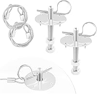 Vista 8 de Kit de pasadores de capó para automóvil, clip de bloqueo de pasador de capó de acero inoxidable con cordón de carreras para fijar la cubierta