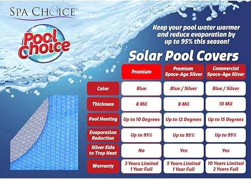 Miniatura 3 de Spa Choice 1530S-8 Box-CB - Cubierta de calefacción solar resistente para piscina, 15 x 30 pulgadas, ovalada