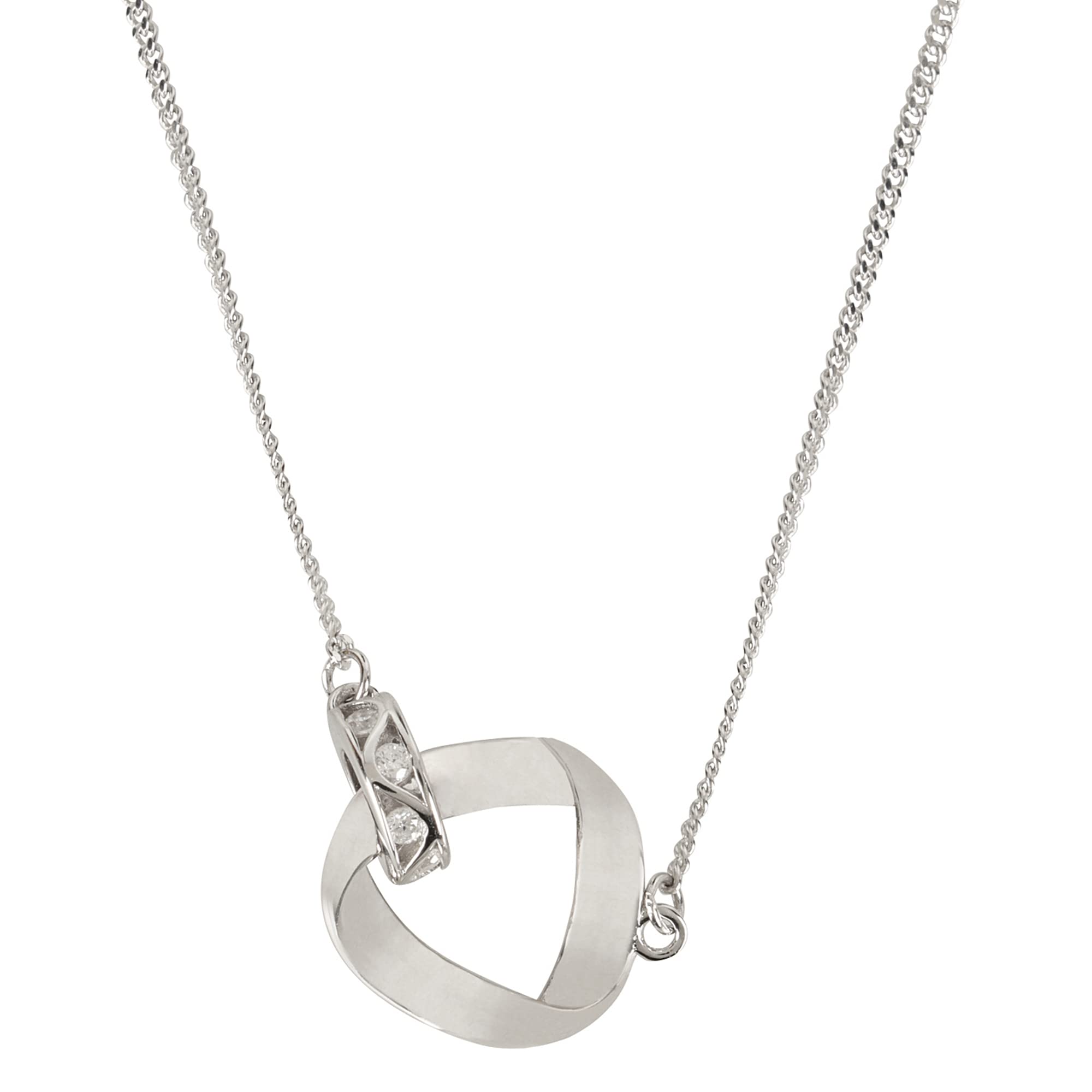 FURN ASPIRE 925 Sterling Silver Endless Love zircon Chain Pendant Necklace for Regular Wear Special Events Exquisite Jewelry Gift for Women/Girls with 925 Authenticity Certificate (Silver) (B0BM4F1HVB) Amazon Price History, Amazon Price Tracker