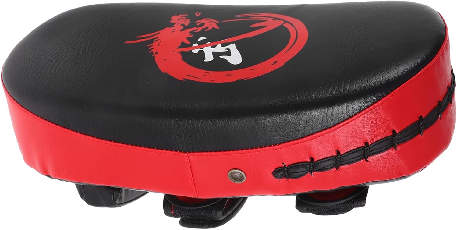 KOMBIUDA Kickboxing Kick Pad Curved Thicken Martial Arts Shield for Karate Taekwondo Sparring Training Pu Ventilated Design Absorption