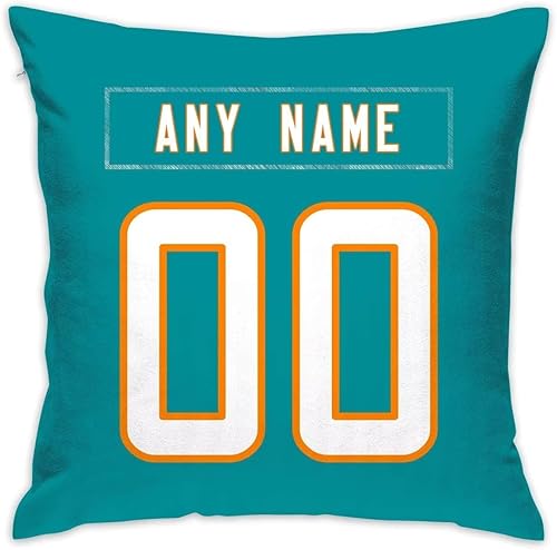 Miniatura 4 de Fundas de almohada de fútbol personalizadas, paquete de 2 unidades, almohadas decorativas, números de nombre, regalos para hombres y mujeres, 18 x