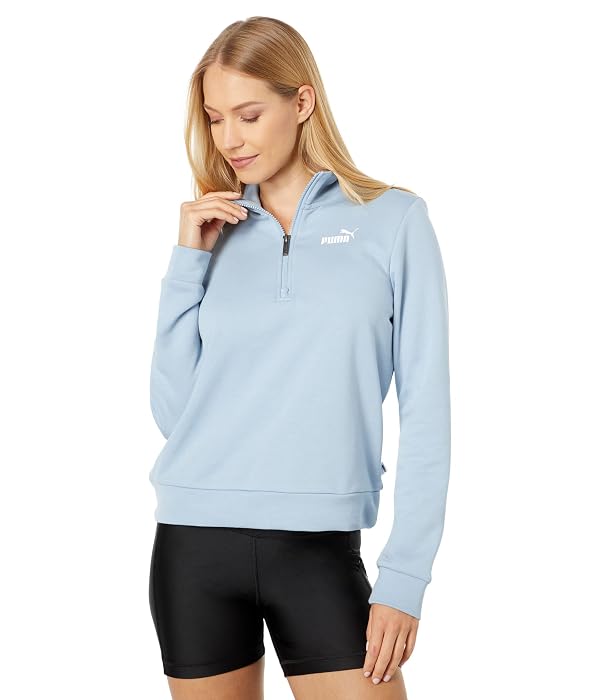 PUMA Womens Essentials Half Zip French Terry Crew Sweatshirt L Blue Wash by PUMA - Used condition - US$16.93