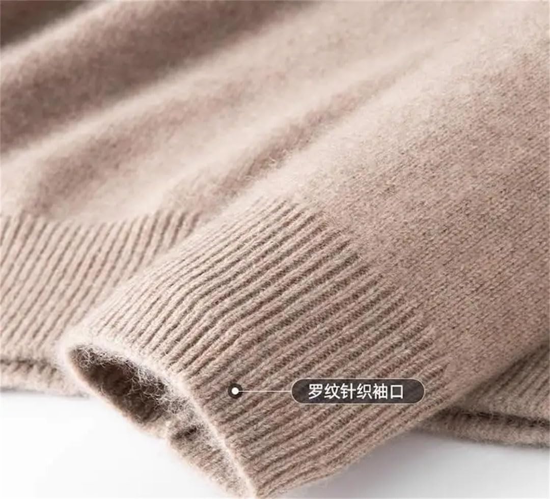 Vogrtcc Maglioni da Uomo in Cashmere con Scollo A V Maglioni Business Casual Lavorati A Maglia