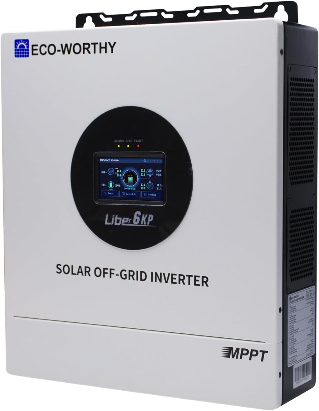 ECO-WORTHY 6KW Photo voltaic Off-Grid Break up-Section AIO Inverter, 48Vdc to 240Vac, 9kW@500V PV Enter