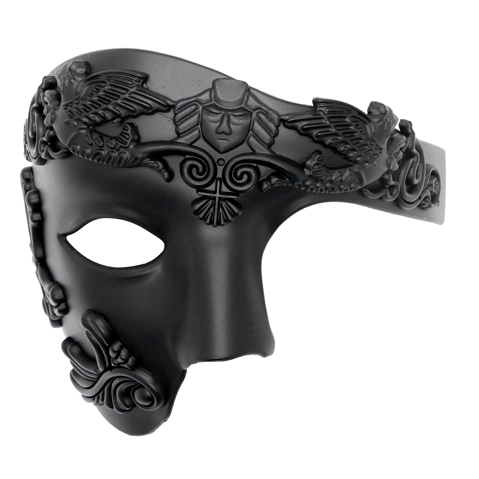 Qavctw Masquerade Mask for Men Roman Greek Half Face Mask Venetian The Opera Masks for Mascarade Ball Mardi Gras Party