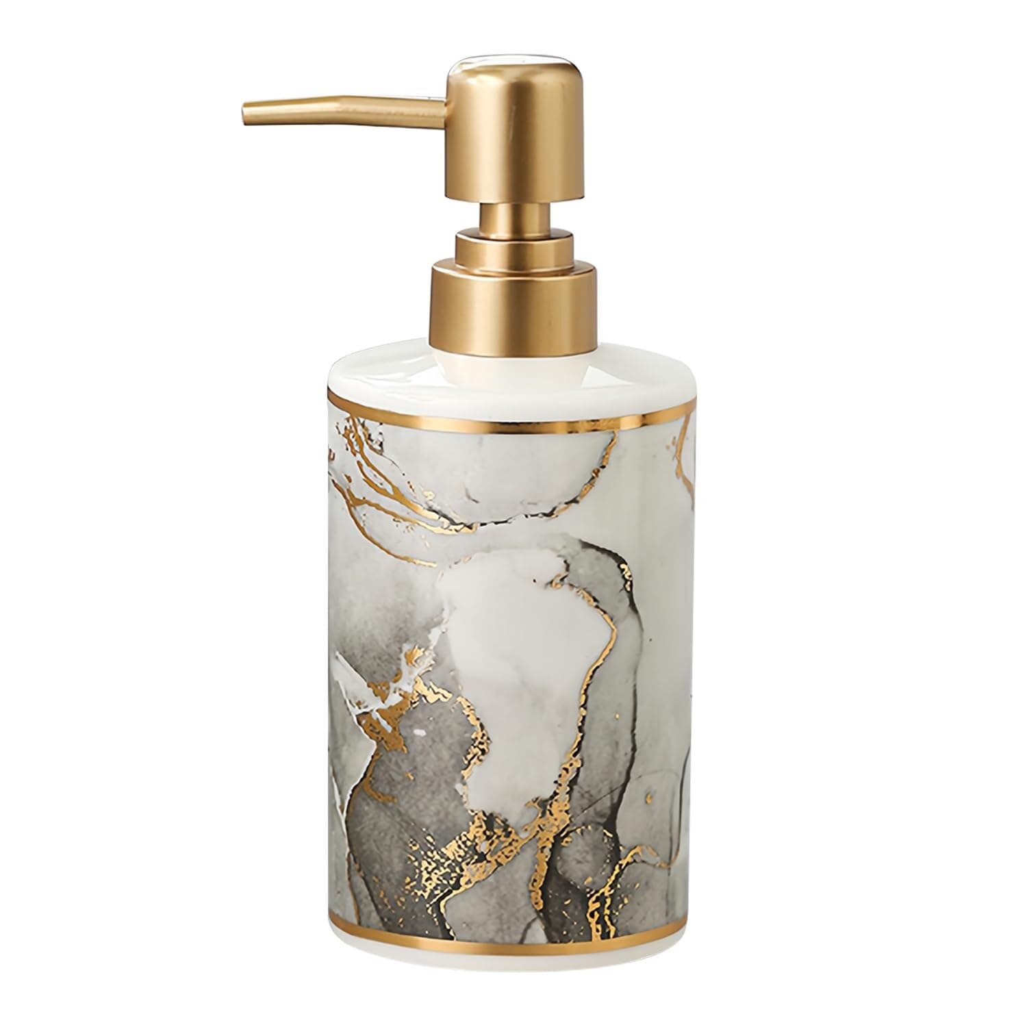 Yofab F Countertop Ceramic Soap Dispenser With Pump 400Ml Refillable Lotion Or Bathroom Vintage Bathroom Decor(F)