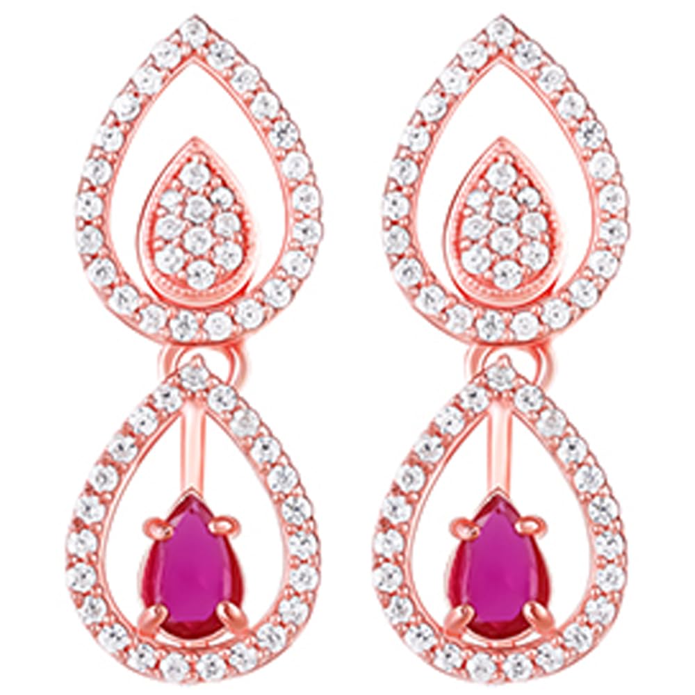 GIVA 925 Silver Rose Gold Double Droplet Earrings| Drops to Gift Women & Girls | With Certificate of Authenticity and 925 Stamp | 6 Months Warranty* (B0CHB2ML7C) Amazon Price History, Amazon Price Tracker