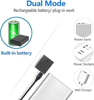 Smallest Wireless WiFi Camera,Concealed Spy Cam with HD1080P Video Recording Live Feed,Baby Monitor with Night Vision,Motion Detection,Cloud Storage,Remote Viewing for Security with iOS Android APP