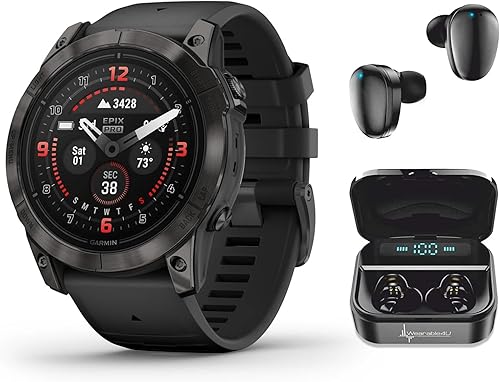Wearable4U - Garmin Epix Pro Gen 2 Zafiro Reloj inteligente de titanio de 2.008 in  AMOLED Hasta 31 días de duración de la batería, reloj GPS