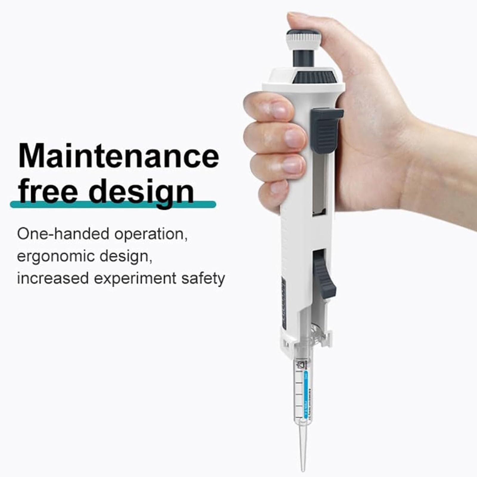 Dispensador Continuo De Laboratorio, Pipeta De Volumen Variable Ajustable, Pipeta De 5 Velocidades, con Punta De 1-5 Ml, Dispensación Continua 48 Veces, para Docencia O Investigación Científica