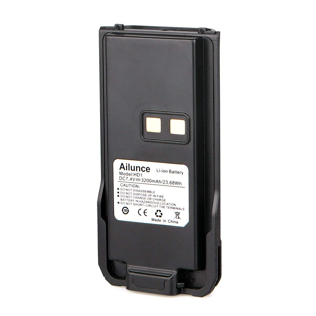 Talkie Walkie Batterie Rechargeable Lithium 3200mAh 7.4 V Compatible avec Ailunce HD1 DMR Radio Compatible avec Retevis RT29 Talkie Walkie (Noir, 1 pcs)