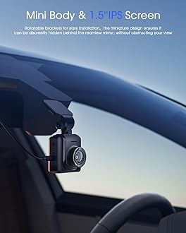 Dash Cam WiFi 2K, Car Camera with APP, External GPS, 1.5'' IPS Screen, Front Dash Camera for Cars, Mini Dashcams, WDR Night Vision, 24H Parking Monitor, Loop Recording, G-Sensor