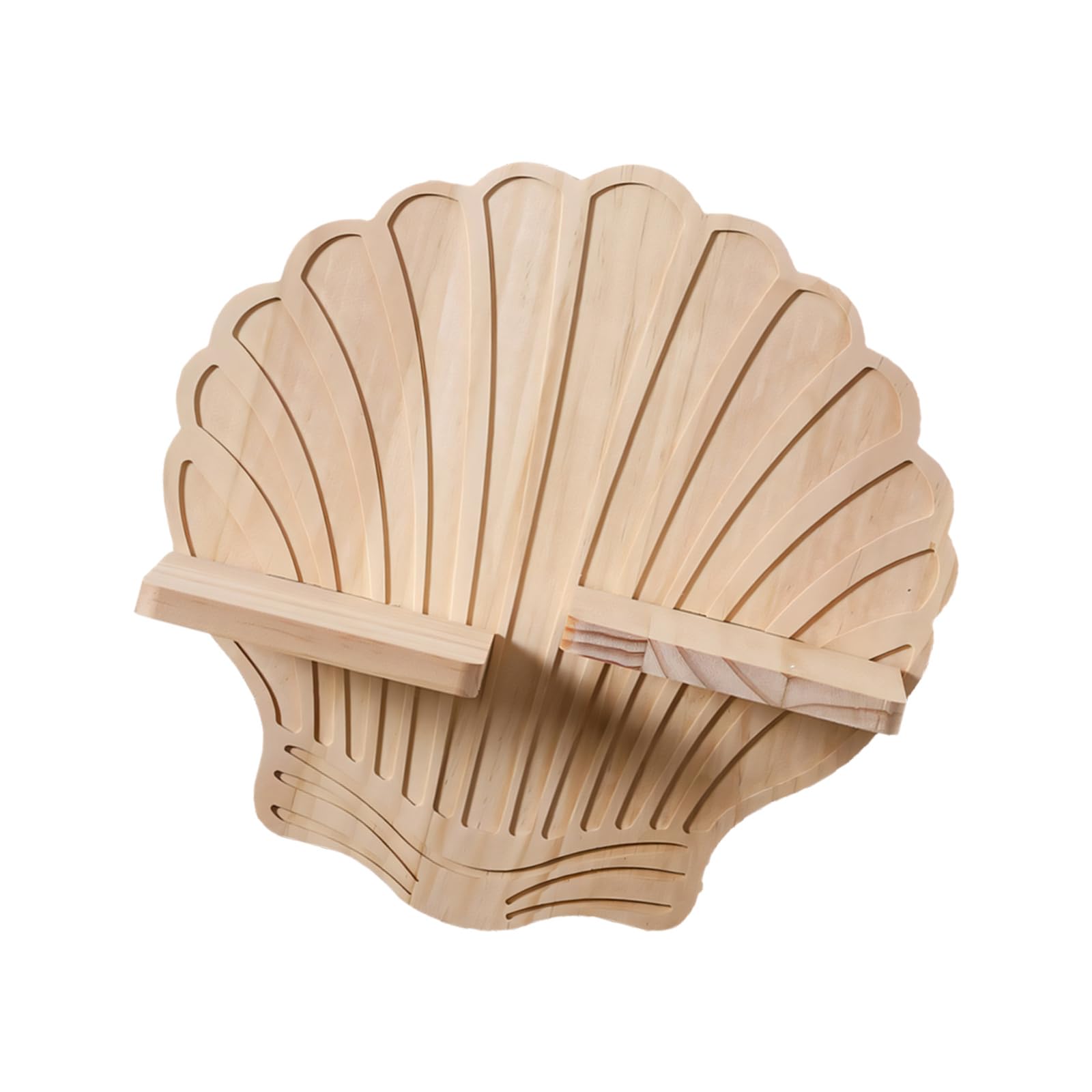 Kalttoy Seashells Wall Shelf Rustics Wood Floating Shelves Wall Mounted, Small Plant Display Shelving for Living Room, Bedroom Wood Storage Shelves