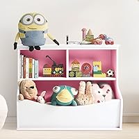 Vista 1 de CAPHAUS Organizador de almacenamiento de juguetes para niños, cubículo de almacenamiento abierto, gabinete multifuncional de almacenamiento