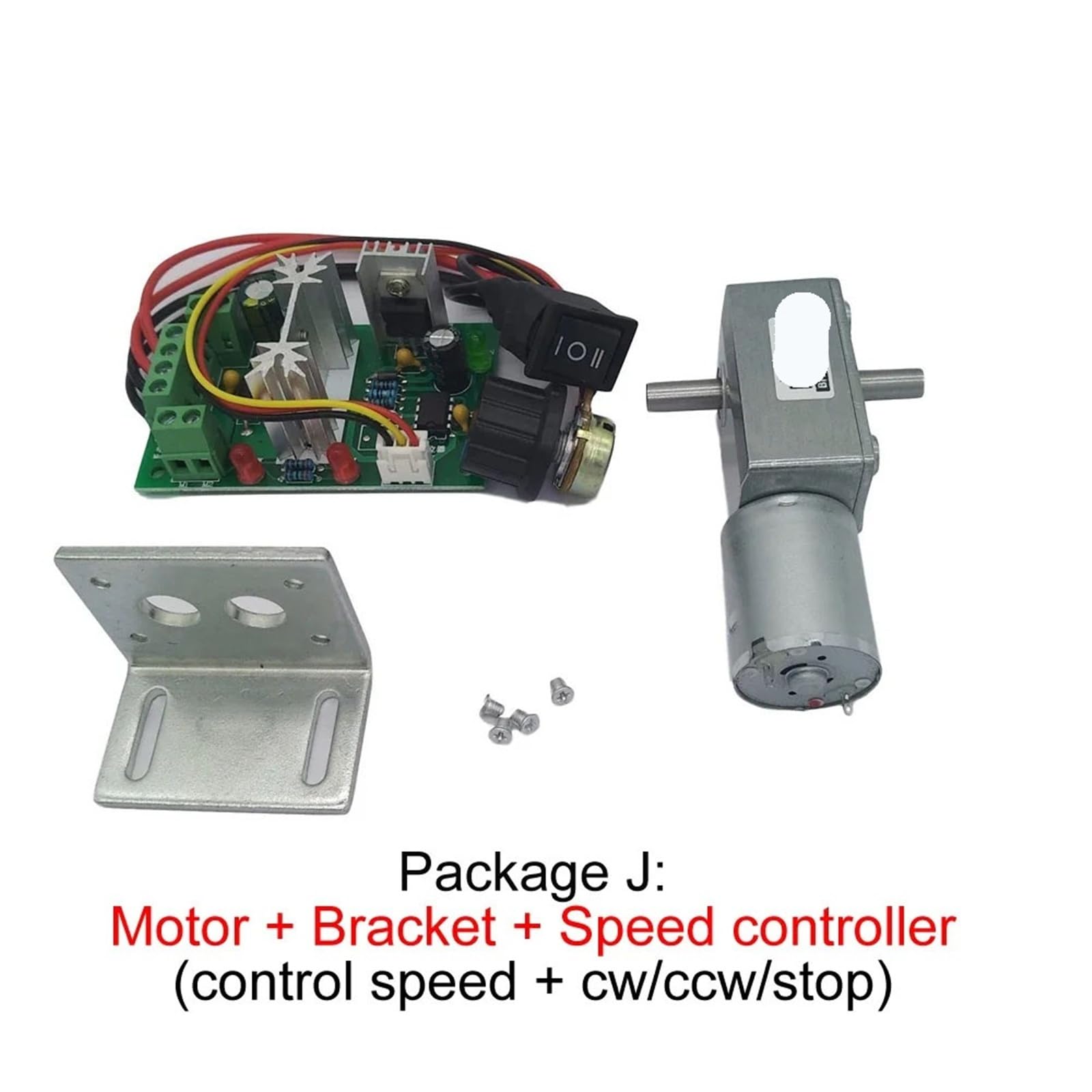 JGY-370S Motor con engranaje helicoidal de 12 voltios CC, doble eje, autobloqueo invertido, 6 V, salida dual, 24 V, mini motores reductores(Package R,10RPM-12V)