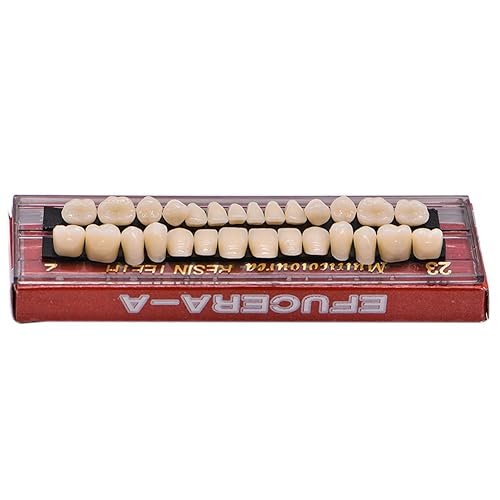 Miniatura 3 de Angzhili Kit de dientes dentales de resina acrílica dental para dientes falsos para Halloween Horror Prop 23 A2 (28 unids/juego)