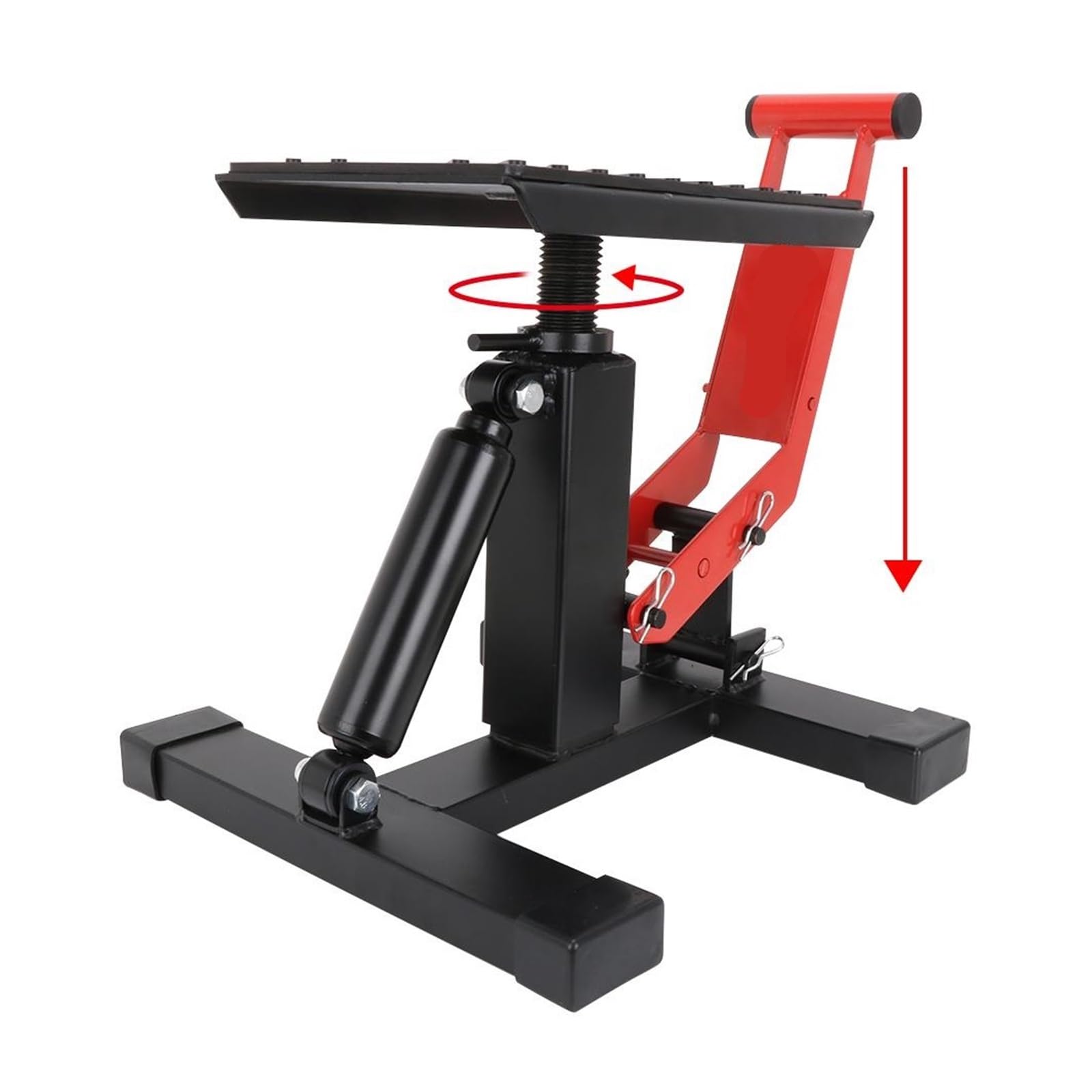 Soporte for Motocicleta con Capacidad de 1000 Libras, Gato Elevador, Mesa elevación, Soporte Altura Ajustable, reparación y Mantenimiento Motos Cross(Black)