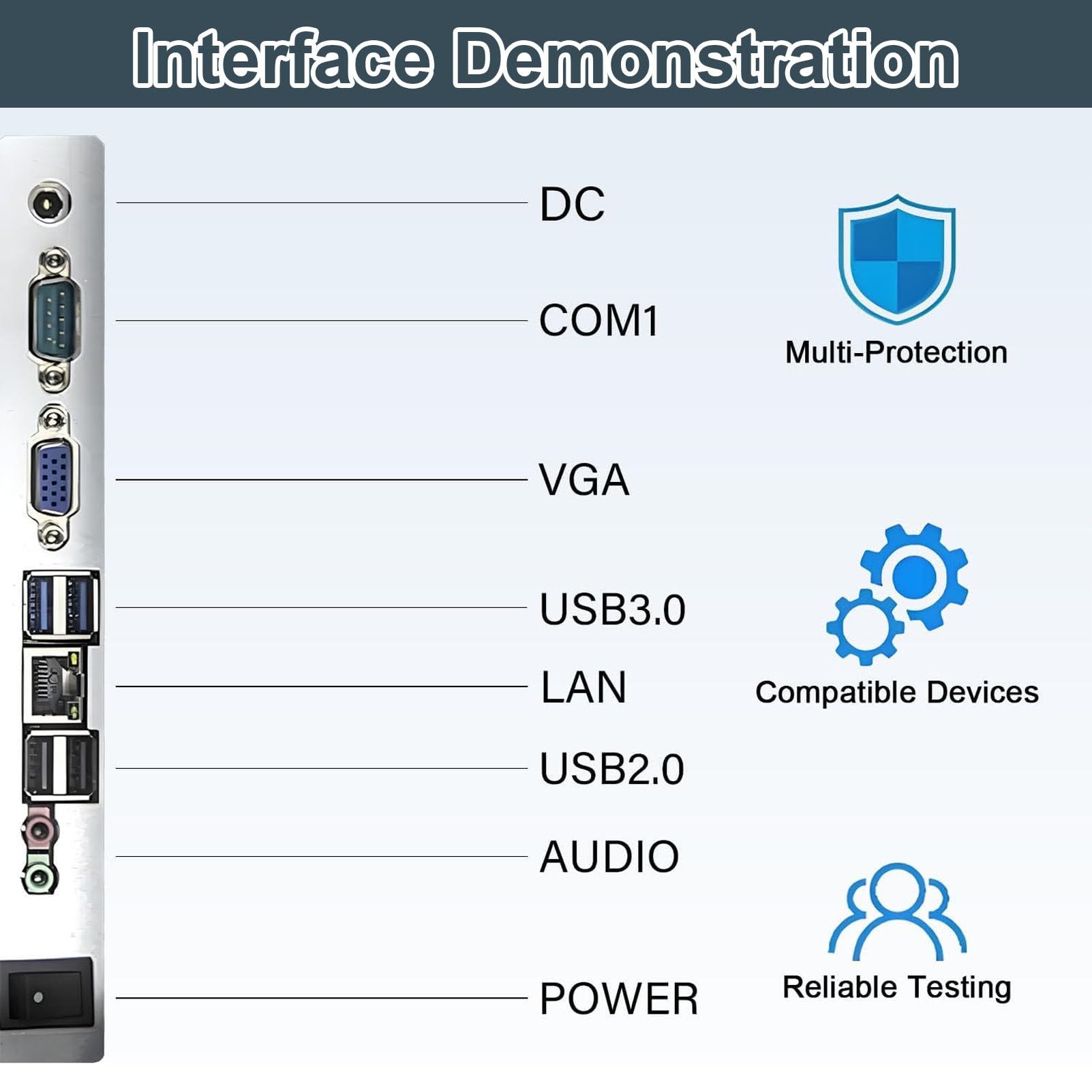 Terminal POS para pequeñas Empresas, Punto de Venta Caja registradora con Windows-10 Professional, Pantalla táctil de 15,6", 4 GB de RAM, SSD de 64 GB, 1920 x 1080 píxeles (Solo Hardware)