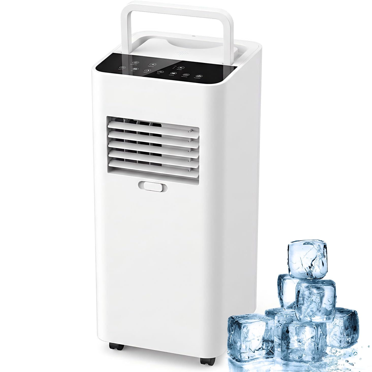Przenośny przenośny klimatyzator 8000BTU do pokoju wieloosobowego, biura | Szybkie chłodzenie, osuszacz, wentylator, tryb uśpienia 30Db, timer 24-godzinny, schładza do 24 m2
