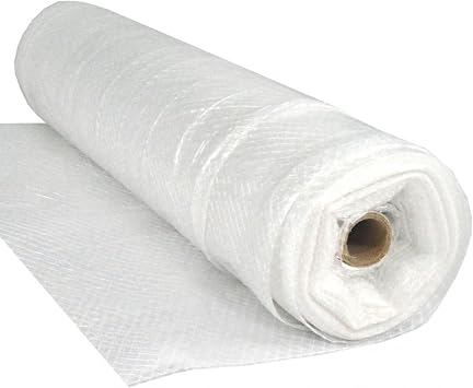 Farm Plastic Supply - Dura Skrim String Reinforced White Plastic Sheeting - 6 Mil - 10 x 25 - Reinforced Poly Film Tear Resistant, Weatherproof, Vapor Barrier Polyethylene Roll for Construction