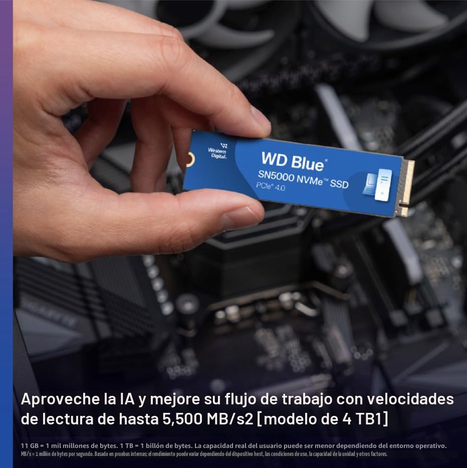 Amazon.com: Western Digital 4TB WD Blue SN5000 NVMe - Unidad de