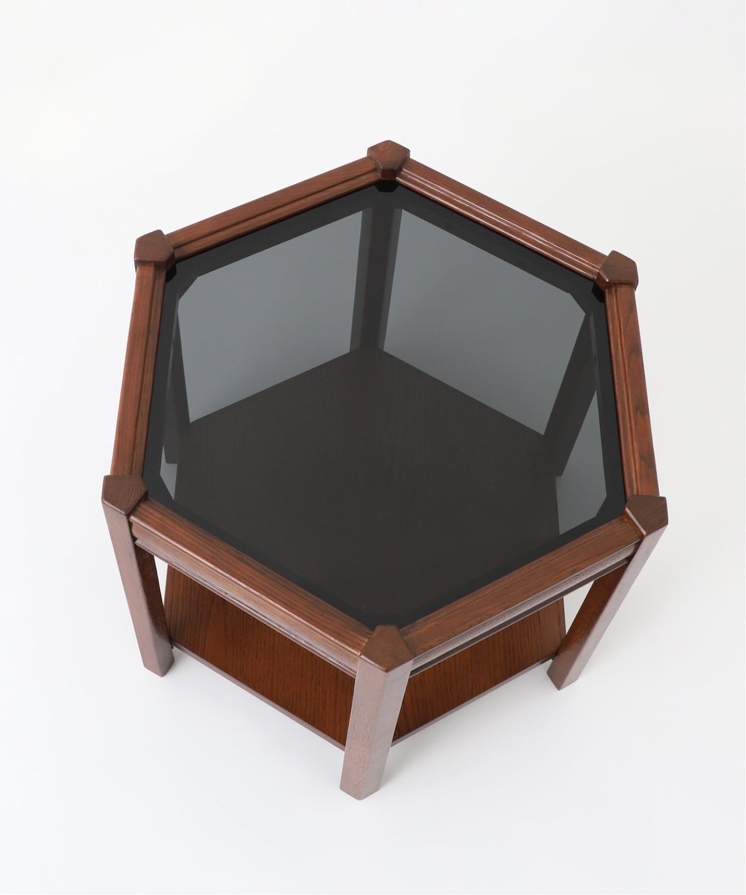 Amazon.co.jp: ACME Furniture BROOKS HEXAGON TABLE BLACK GLASS