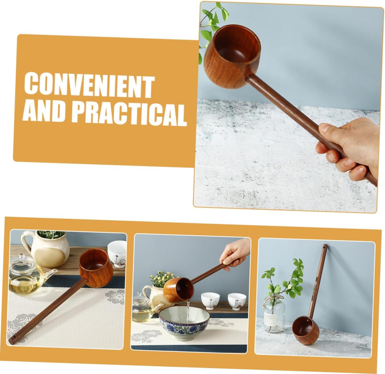 Water Dipper Ergonomic Long Handled Ladle for Kitchen Outdoor Use Compact Design for Easy Storage for Cooking Wine Lovers