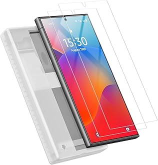 posidentists 2 Pack for Samsung Galaxy S24 Ultra 6.8" Screen Protector-PET Film [Not Glass] Auto-Alignment Kit, Anti-Glare, Anti-Fingerprint, Easy Installation, Case Friendly Film