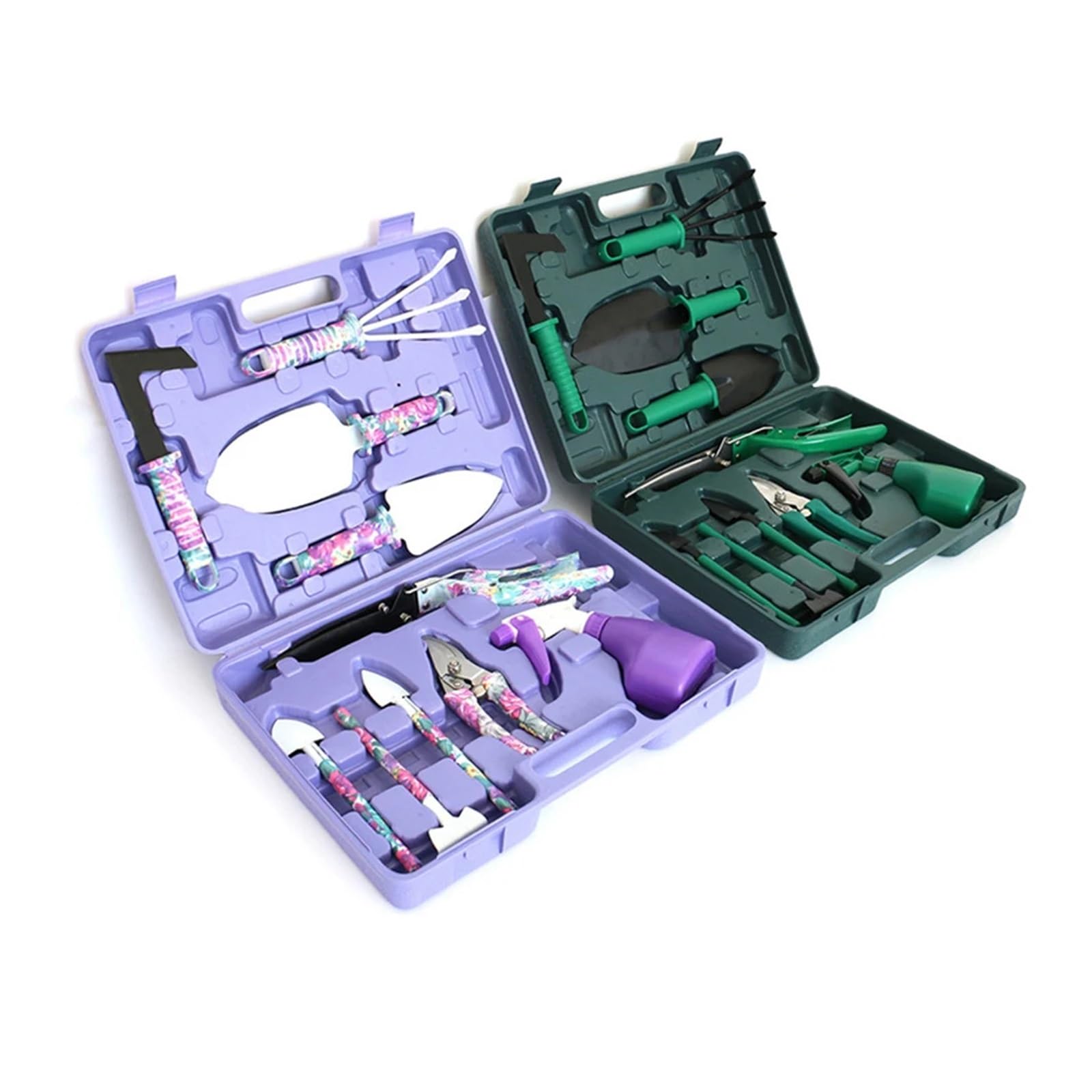 Outils de Plantation horticoles, Plateaux Fleurs Jardin, pelles Plantes en Pot, Ensembles d'outils d'impression(Purple 5-Piece Set)