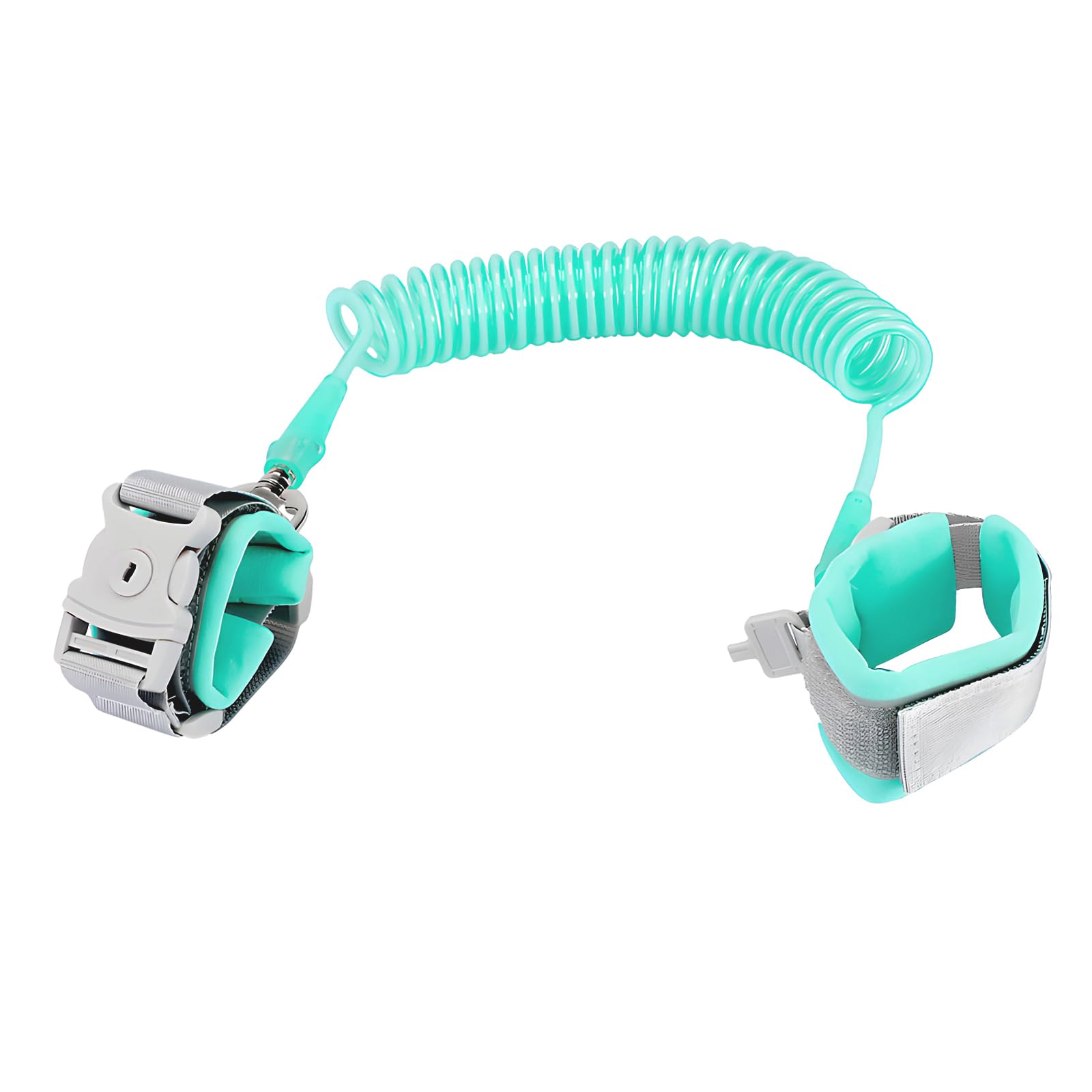 2.5M Correa Antiperdida,Arnés de Seguridad con Bloqueo de muñeca,Pulsera Anti-Perdida Elástica,Pulsera niños antiperdida suave en muñeca,Para Actividades al Aire, caminar (verde)