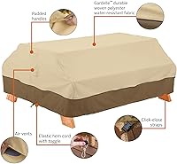 Vista 5 de Classic Accessories Veranda - Cubierta de mesa de picnic resistente al agua de 70 pulgadas, cubierta de mesa para exteriores