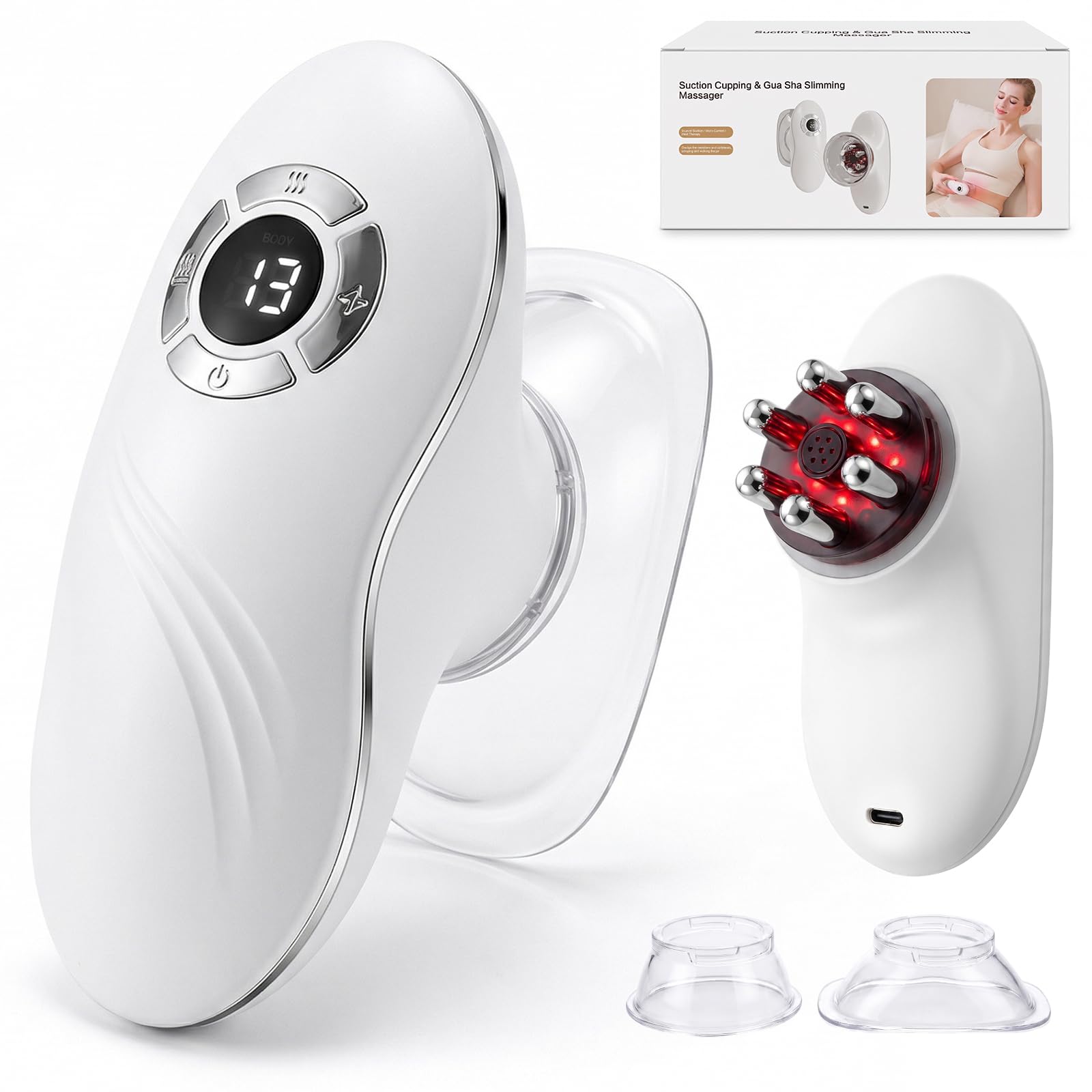 Photo 1 of Poeruo 5-in-1 Face & Body Sculpting Machine, Gua Sha & Vacuum Cupping Massager, Lymphatic Drainage, Anti-Cellulite & Skin Firming Care for Belly, Arms, Legs, Waist & Back