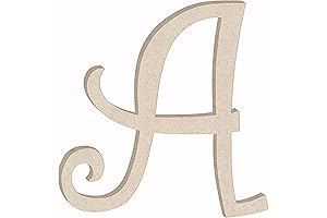 8 Inch Wooden Initial Letter A Curlz Girl Font