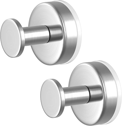 Miniatura 8 de PMMASTO Ganchos autoadhesivos para toallas, ganchos adhesivos resistentes para colgar abrigos de pared para colgar ganchos de ducha (plata, 6