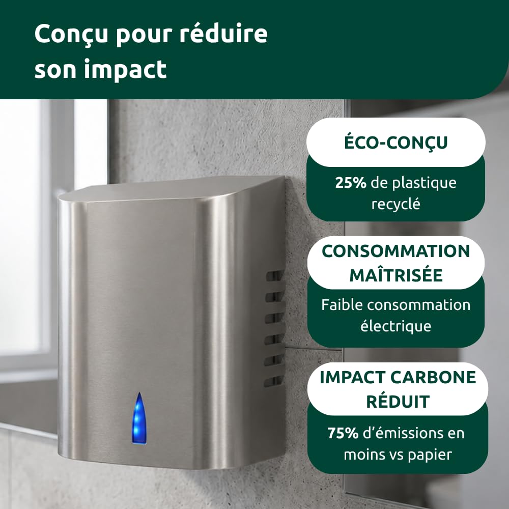 JVD - Sèche-Mains Copt'Air INOX - Matériel Professionnel