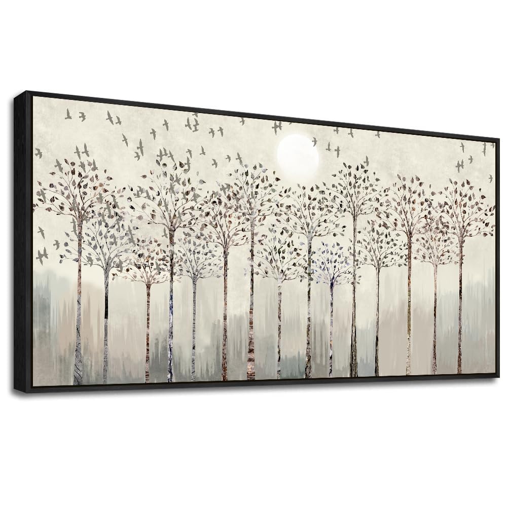 Scenery Abstract Wall Painting Framed Canvas Wall Art For Living Room Large Size Wall Decorations For Bedroom Office Wall Decor Pictures Artwork Canvas Prints Home Boho Wall Decor Black Framed