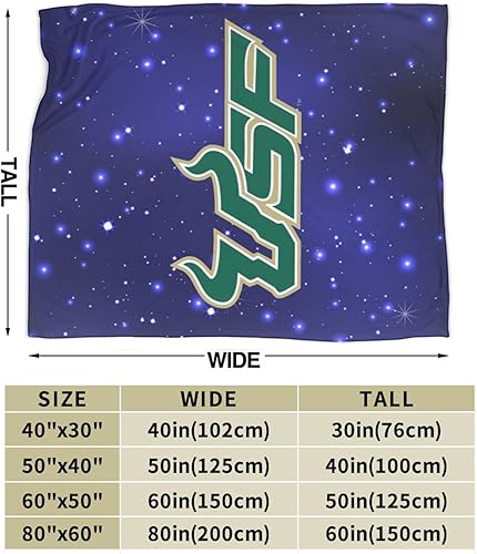 Miniatura 2 de Ytulhtp Vector USF Bulls Logo Manta de forro polar, manta de franela de microfibra muy suave para sofá cálida y acogedora para todas las estaciones
