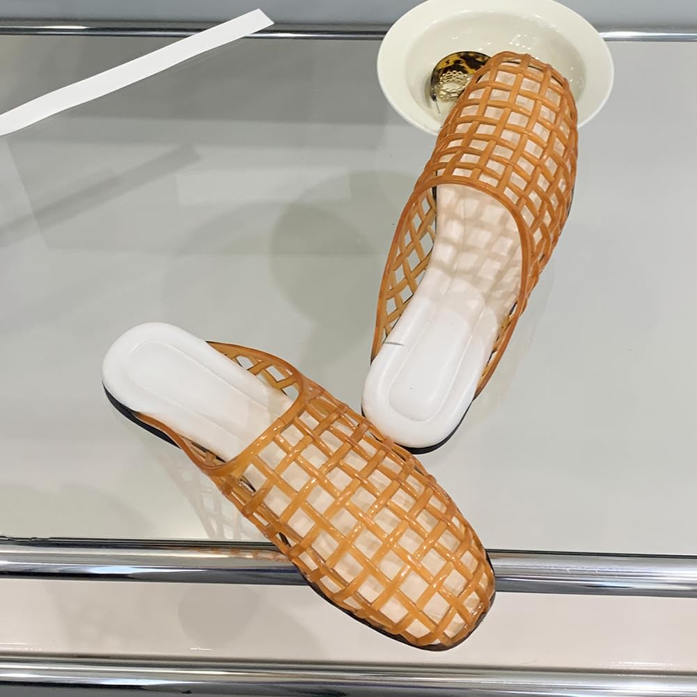 Donne Scarpe Jelly Ballerine Infilare Ballerine Punta chiusa Traspirante per Esterni Viaggi Estate