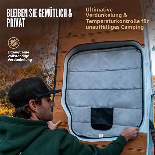Living in a Bubble Isolierte Verdunkelungs-Heckfensterabdeckungen für Mercedes Sprinter (2019-Aktuell) – Unverzichtbares Duo für Ihr mobiles Zuhause (Paar)