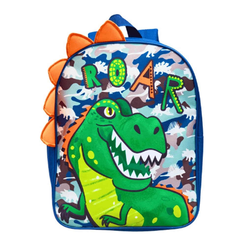 William Lamb Green Kids Children's Dinosaur Backpack Rucksack T-Rex Dinosaur Roar School Travel Bag