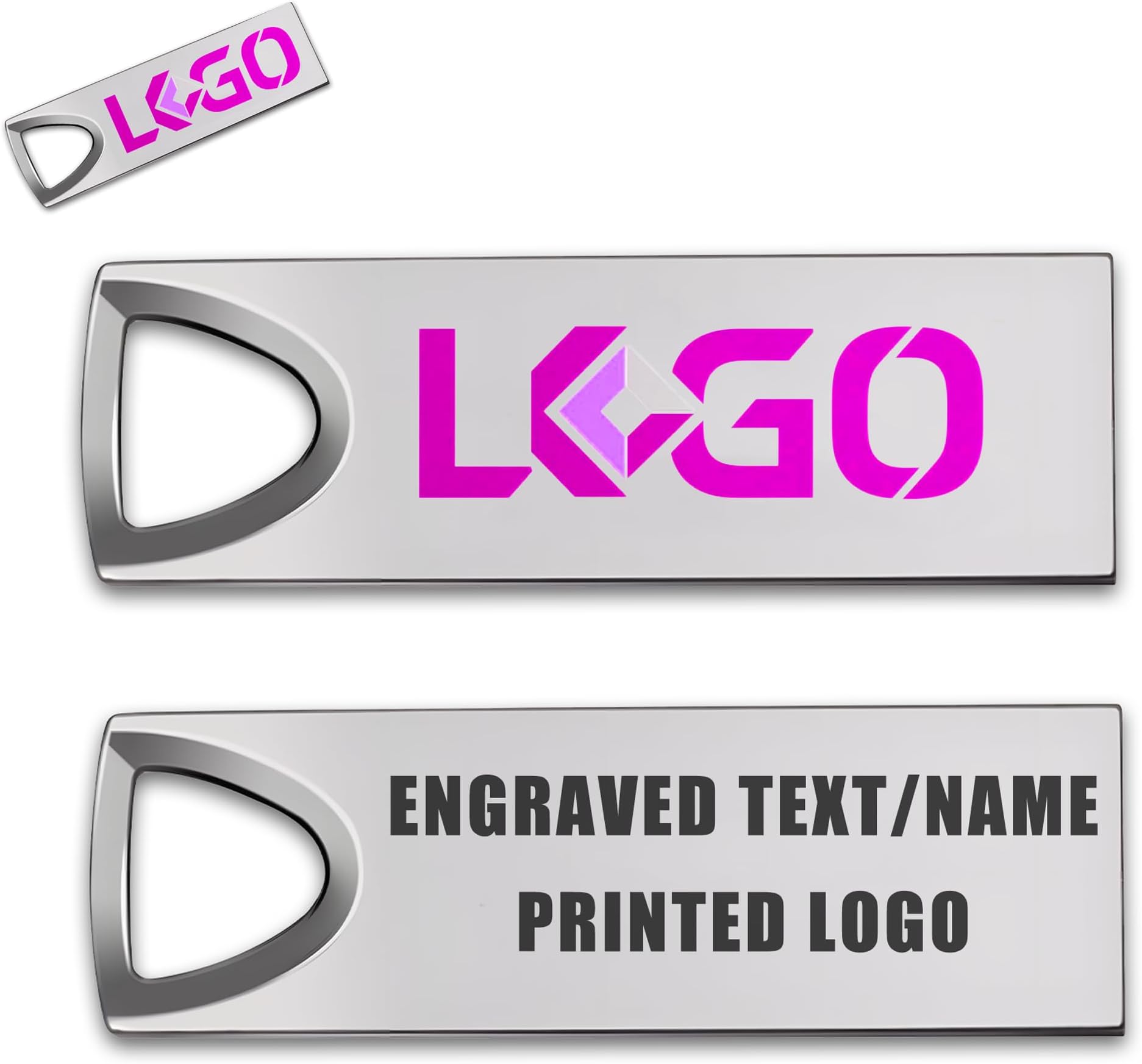 Personalised USB Stick, Custom USB Memory Stick - Laser Engraved Text/Name, UV Printed Photo/Logo, USB Flash Drive, 32GB 64GB 128GB Storage Stick, Fast Reading & High Compatibility (Style 7, 32, GB)